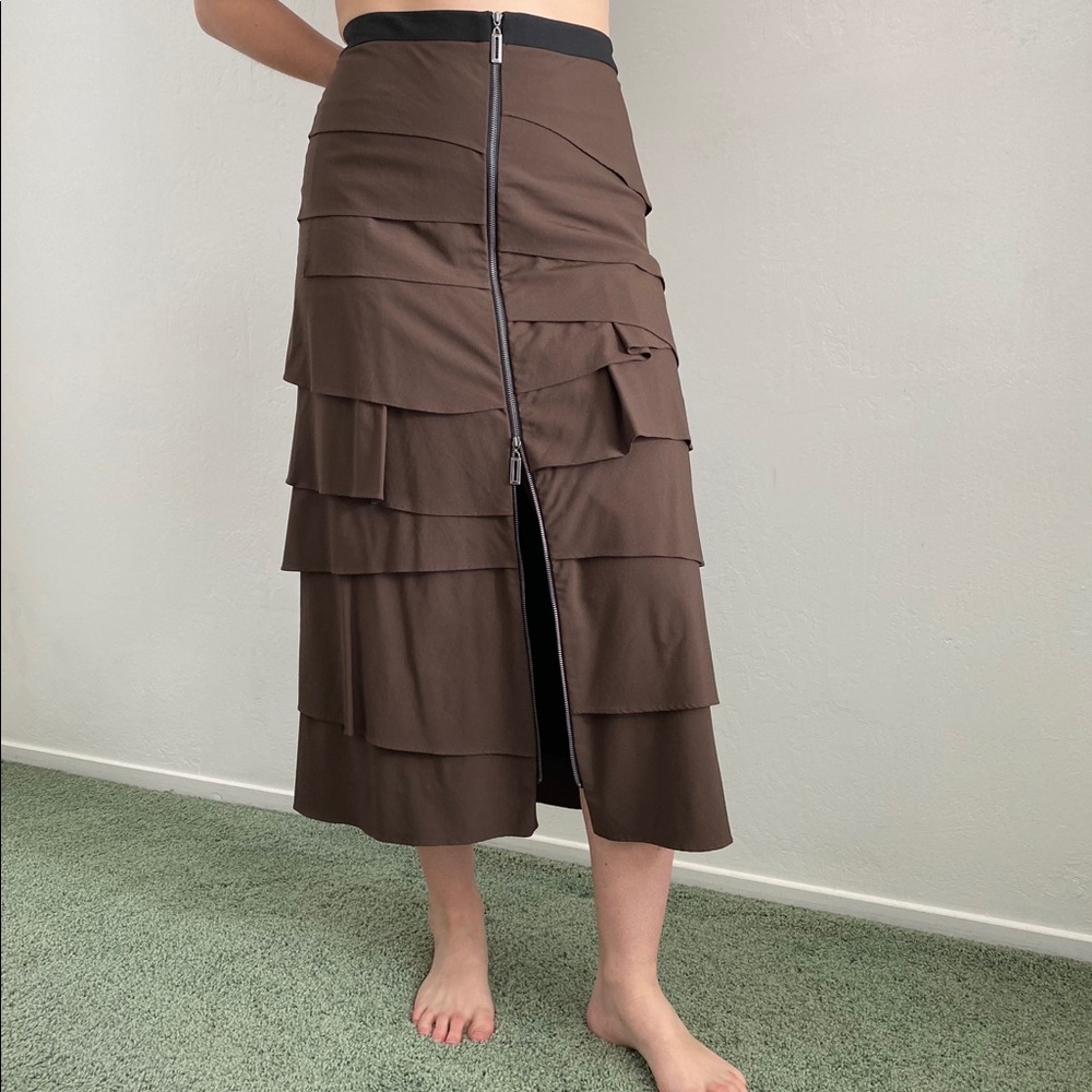 Brown Woven Skirt
